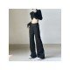 Black Flare Pant Trousers For Ladies