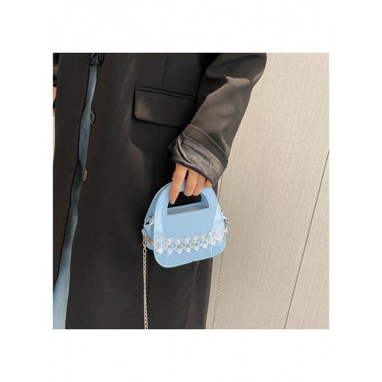 Casual Solid Chain Shoulder Bags For Women