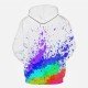 Splash-Ink Long Sleeve Colorful Hoodies Tops For Men