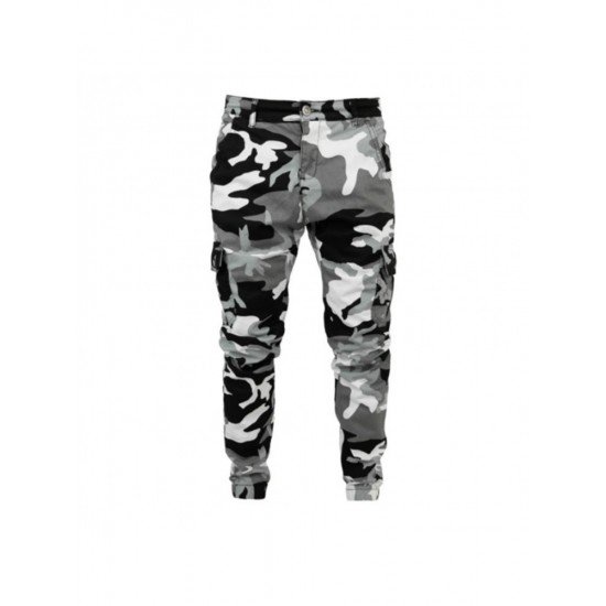  Casual Camouflage Long Deinm Jeans For Men