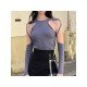  2022 Summer Design Bandage Pure Color Women's Top