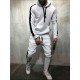 Exercise Contrast Color Hoodie With Long Pants