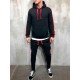 Exercise Contrast Color Hoodie With Long Pants