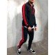 Exercise Contrast Color Hoodie With Long Pants