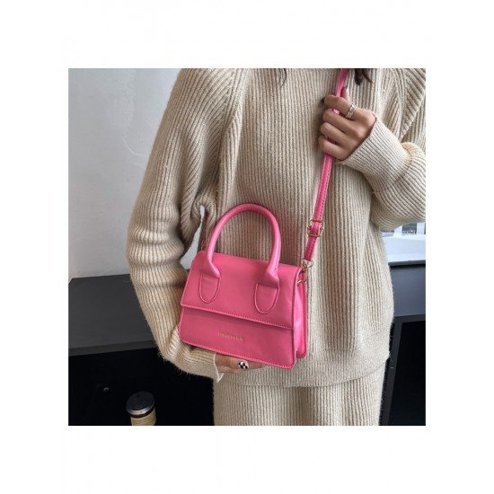  Women's Fashion PU Pure Color Simple Satchels