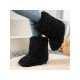 Casual Winter Warmth Black Boots