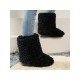 Casual Winter Warmth Black Boots