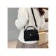 Easy Matching Black Hasp Felt Shoulder Bags