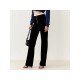 Zipper Up Zipper Black Bootcut Trousers