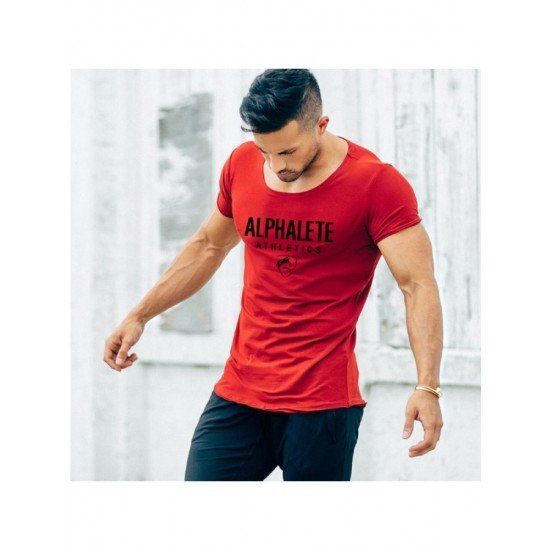  Fashion Letter Printed Men Short Sleeve T Shirt