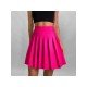 Preppy Style Solid Pleated Short Skirts