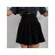 Preppy Style Solid Pleated Short Skirts