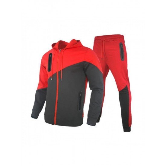 Active Workout Hooded Coat And Trousers Sets For Men