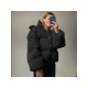  Winter Pure Color Hooded Women's Cotton Down Coats