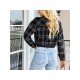  2022 Winter Versatile Plaid Women's Short Coats