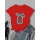 Stylish Bear Graphic Short Sleeve T Shirts