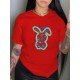 Stylish Bear Graphic Short Sleeve T Shirts