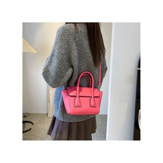  2022 Fashion PU Pure Color Messenger Bag