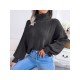  Turtle Neck Pure Color Solid Ladies Sweaters