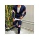 Striped Patchwork Matching Outfit Sets For Men