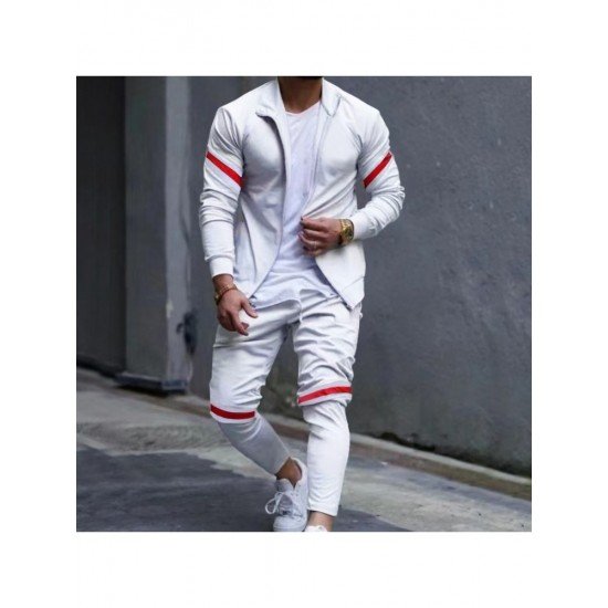 Striped Patchwork Matching Outfit Sets For Men