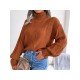  Turtle Neck Pure Color Solid Ladies Sweaters