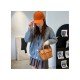  2022 Fashion PU Pure Color Messenger Bag