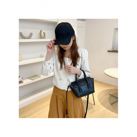  2022 Fashion PU Pure Color Messenger Bag