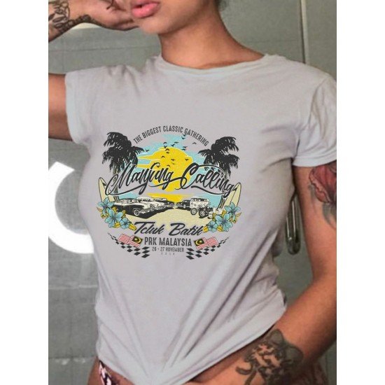 Casual Graphic Summer T Shirts For Women