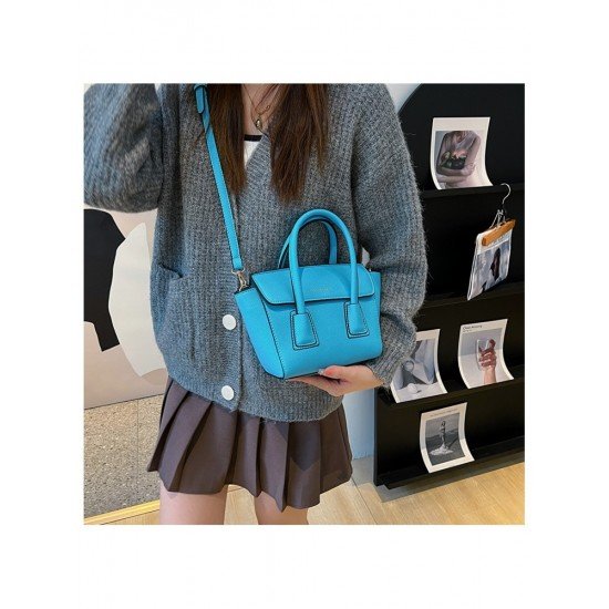  2022 Fashion PU Pure Color Messenger Bag