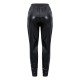  Fashion Versatile PU Pure Color Women's Pants