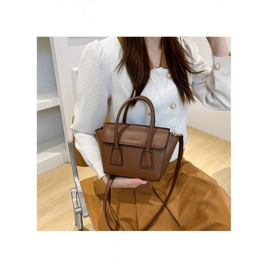  2022 Fashion PU Pure Color Messenger Bag