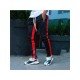  Summer Drawstring Contrast Color Zipper Men's Casual Pants