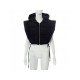 Designer Tie Wrap Solid Cropped Sleeveless Down Coats