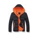 Fashion Solid Zipper Mens Winter Coats