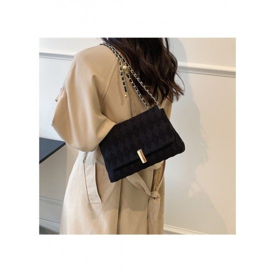 Trendy Chain Black Shoulder Bags For Ladies