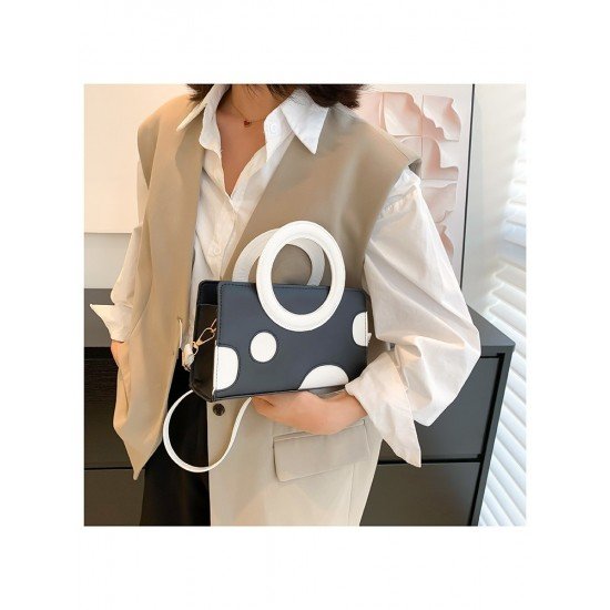  Fashion Contrast Color Shoulder Bag For Women