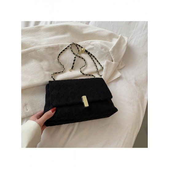 Trendy Chain Black Shoulder Bags For Ladies