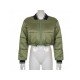 Winter Ladies Green Casual Short Down Coats