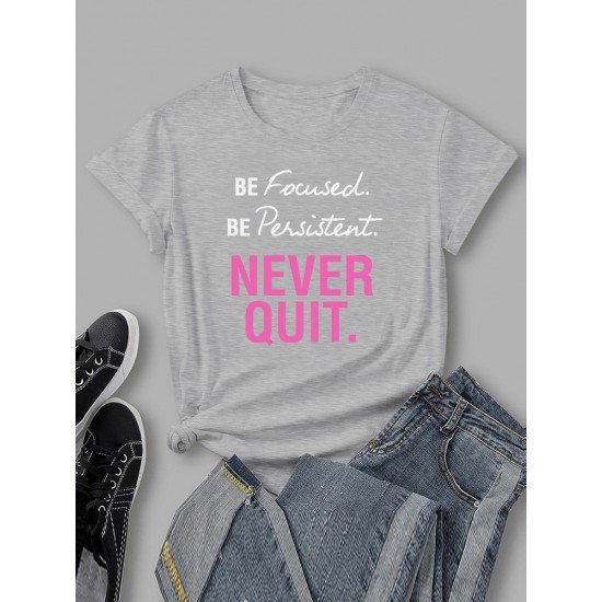 Casual Easy Matching Letter Printed Summer T Shirts