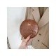  PU Pure Color Round Shoulder Bag