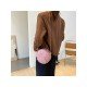  PU Pure Color Round Shoulder Bag