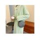  PU Pure Color Round Shoulder Bag