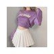 Letter Cropped Tank Hoodies 2 Piece Top Sets