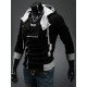  Casual Hooded Zipper Men's Long Sleeve Sweater