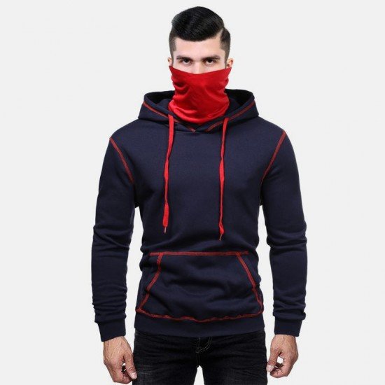  Casual Loose Hooded Men's Long Sleeve Sweater