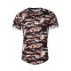  Men's Camouflage Sports Workout Short Sleeve T-Shirt