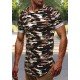  Men's Camouflage Sports Workout Short Sleeve T-Shirt