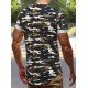  Men's Camouflage Sports Workout Short Sleeve T-Shirt