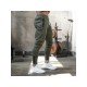  Casual Pure Color Zipper Men's Long Pants